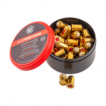 Capse rosii pentru asomator, 9x17 mm, pentru tauri sau animale mari