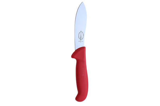 Cutit Dick 2260 pentru jupuit cu lama curba de 13 cm, maner rosu
