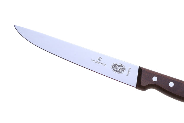 Cutit Victorinox 5.5500.20 - lama dreapta 20 cm, maner din lemn trandafir