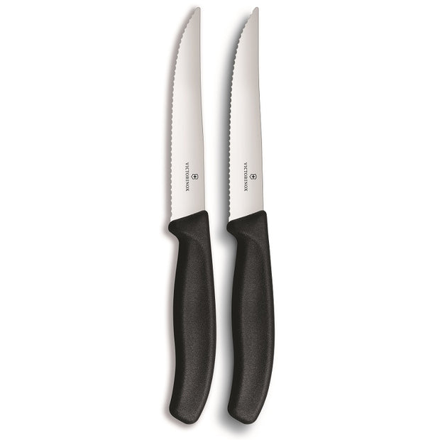 Set 2 cutite friptura Victorinox 6.7933.12B, cu lama zimtata de 12 cm