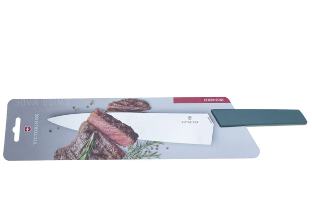 Cutit pentru carne Victorinox , lama 25 cm, maner verde 6.9016.2543B