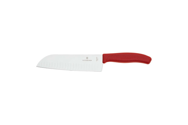 Cutit de bucatarie, Victorinox, Santoku, 6.8521.17,cu maner rosu