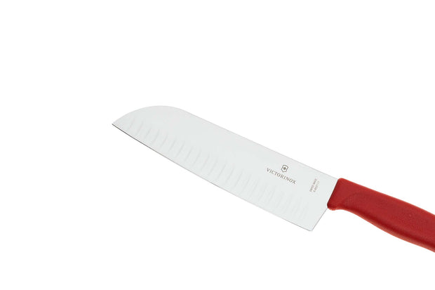 Cutit de bucatarie, Victorinox, Santoku, 6.8521.17,cu maner rosu