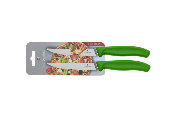 Set 2 cutite Victorinox 6.7936 pentru friptura si pizza lama zimtata si maner color