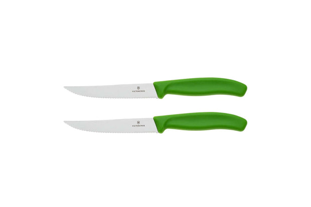 Set 2 cutite Victorinox 6.7936 pentru friptura si pizza lama zimtata si maner color