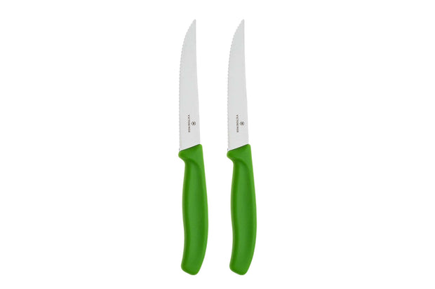 Set 2 cutite Victorinox 6.7936 pentru friptura si pizza lama zimtata si maner color