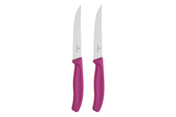 Set 2 cutite Victorinox 6.7936 pentru friptura si pizza lama zimtata si maner color