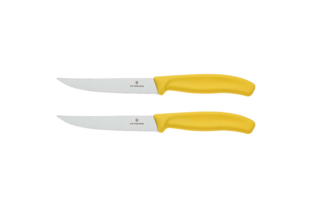 Set 2 cutite Victorinox 6.7936 pentru friptura si pizza lama zimtata si maner color