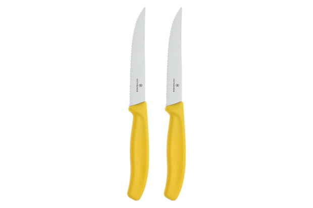 Set 2 cutite Victorinox 6.7936 pentru friptura si pizza lama zimtata si maner color