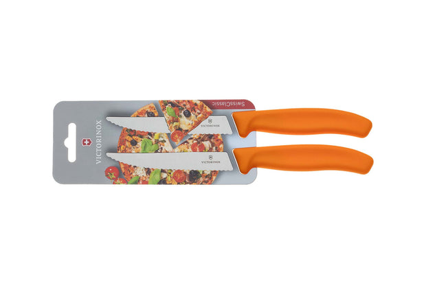 Set 2 cutite Victorinox 6.7936 pentru friptura si pizza lama zimtata si maner color