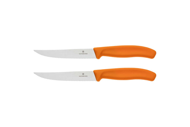 Set 2 cutite Victorinox 6.7936 pentru friptura si pizza lama zimtata si maner color