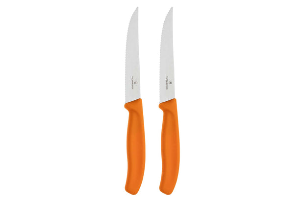 Set 2 cutite Victorinox 6.7936 pentru friptura si pizza lama zimtata si maner color