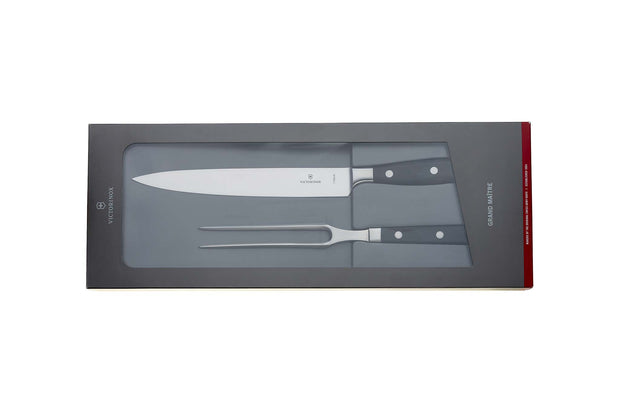 Set cutit si furculita Victorinox 7.7243.2, lama forjata 20 cm