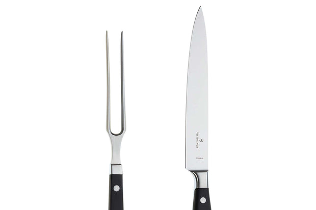 Set cutit si furculita Victorinox 7.7243.2, lama forjata 20 cm