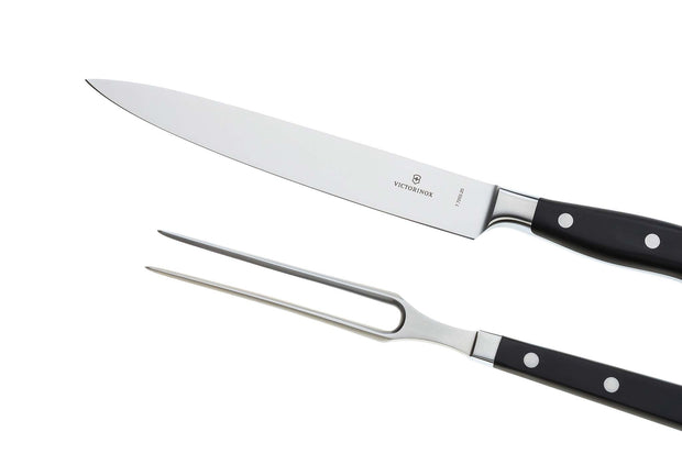 Set cutit si furculita Victorinox 7.7243.2, lama forjata 20 cm