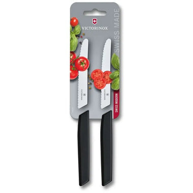 Set 2 cutite Victorinox 6.9003.11WB, lama zimtata, maner negru