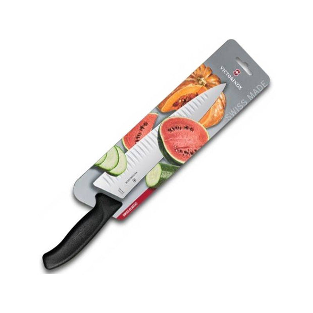 Cutitu bucatarului VICTORINOX 6.8023.25,lama 25 cm, cu alveole