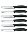 Set 6 cutite cu lama zimtata 11cm Victorinox Swiss Classic negru 6.7833.6