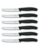 Set 6 cutite cu lama zimtata 11cm Victorinox Swiss Classic negru 6.7833.6