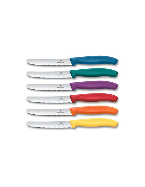Set 6 Cutite  Victorinox  6.7836.6C1, Lama Zimtata 11 cm, maner multicolor