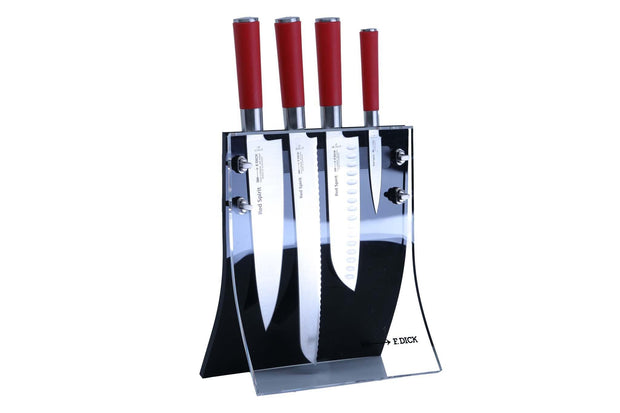 Set 4 cutite profesionale Dick Red Spirit, cu suport magnetic inclus - Magazinul de cutite